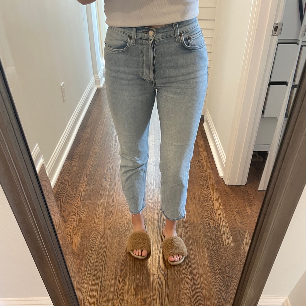 LIGHT WASH REDONE JEANS - Size 26